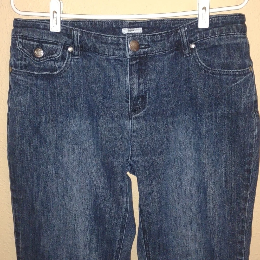 Liz & Co Straight Leg Stretch Jeans Size 12